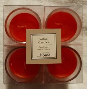 New Set Of 4 Rose Red Glass Votive Holders From Nordstrom Home
